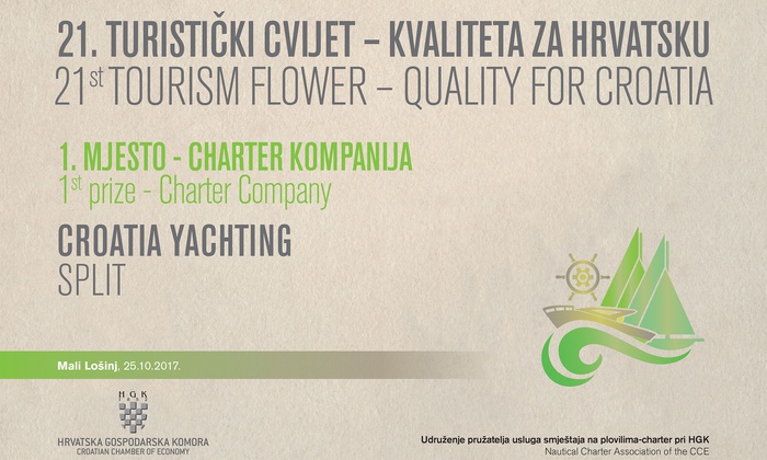 Croatia Yachting officially the best charter company in Croatia